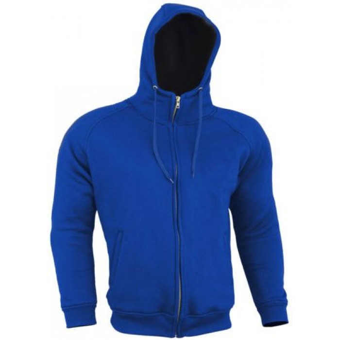 MENS BLUE FLEECE MOTORBIKE HOODIE